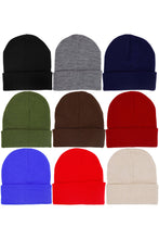Load image into Gallery viewer, Adults Classic Solid Acrylic Cuffed Beanie