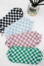 Load image into Gallery viewer, Checkered Knitted Cosmetic Bag: LAVENDER