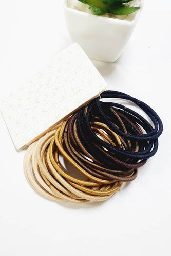 30 pcs Brown Tone Hair Tie Set