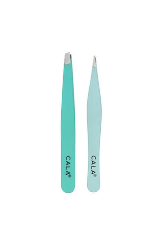 CALA Soft Touch Tweezer Duo Set Mint