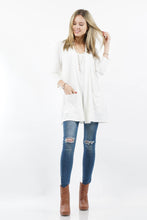 Load image into Gallery viewer, ",....3Q SLEEVE SLOUCHY POCKET OPEN CARDIGAN: BLACK-167488 / XL