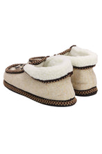 Load image into Gallery viewer, Snowflake Woven Fleece Lined Moccasin Slippers: ASSORTED / ASSORTED