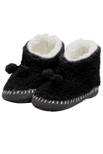 Load image into Gallery viewer, Youths Fuzzy Shearling Moccasin Slipper Boots: ASSORTED / ASSORTED