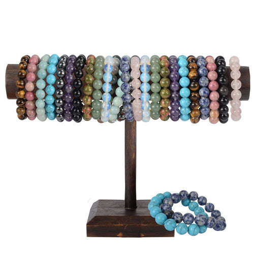 12mm Energy Stone Bracelets: Black Obsidian