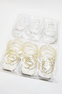 5 Pair Multi Hoop Earrings Set