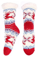 Load image into Gallery viewer, Reindeer Anti-Skid Winter Fur Lining Slipper Socks