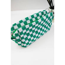 Load image into Gallery viewer, Checkered Knitted Cosmetic Bag: LAVENDER