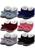 Load image into Gallery viewer, Youths Fuzzy Shearling Moccasin Slipper Boots: ASSORTED / ASSORTED