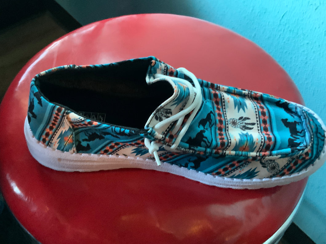 Women’s Trendy Tribal Pattern Canvas Shoe