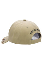 Load image into Gallery viewer, Native Pride Twill Acrylic Velcro Baseball Cap: Khaki