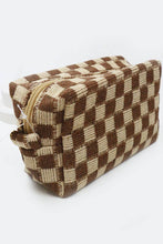 Load image into Gallery viewer, Checkered Knitted Cosmetic Bag: LAVENDER