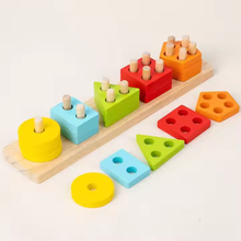 Load image into Gallery viewer, Wooden Puzzle Building Stocking Stuffer Back To School Toy