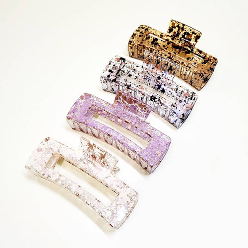 Splatter Dot Hair Claw Clip: Assorted Color / ONE SIZE(12)