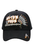 Load image into Gallery viewer, Native Pride Twill Acrylic Velcro Baseball Cap: Khaki