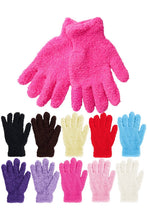 Load image into Gallery viewer, Youths Fuzzy Sherpa Fleece Cozy Gloves: ASSORTED / ONE SIZE