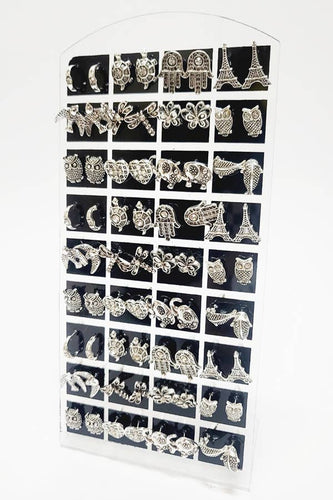 36 Pair Stud Earrings with Display Case