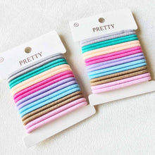 Load image into Gallery viewer, 16 pcs of Pastel Tone Elastic Hair Tie Set: PASTEL / ONE SIZE(12)