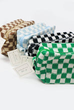 Load image into Gallery viewer, Checkered Knitted Cosmetic Bag: LAVENDER