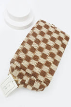 Load image into Gallery viewer, Checkered Knitted Cosmetic Bag: LAVENDER