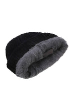 Load image into Gallery viewer, Chenille Fleece Lined Knitted Cuffed Beanie: ASSORTED / ONE SIZE