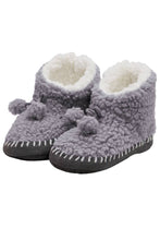 Load image into Gallery viewer, Youths Fuzzy Shearling Moccasin Slipper Boots: ASSORTED / ASSORTED