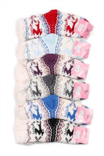 Load image into Gallery viewer, Reindeer Anti-Skid Winter Fur Lining Slipper Socks