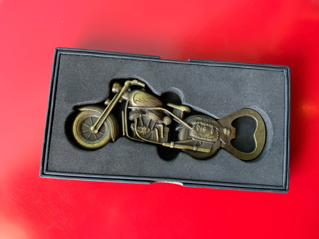 Motorcycle bottle opener