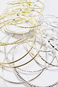 5 Pair Multi Hoop Earrings Set