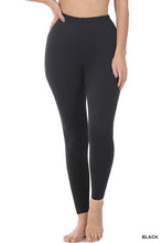Load image into Gallery viewer, ',...._Premium Microfiber Full Length Leggings: BLACK-156486 / XL