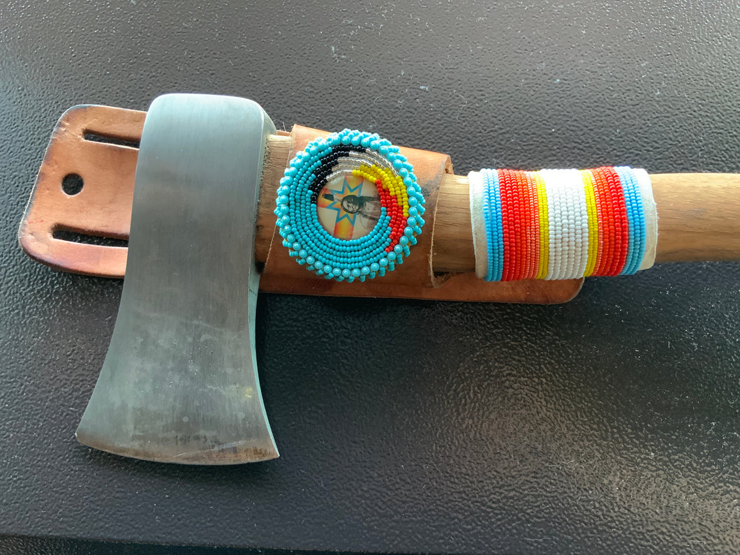 Sitting Bull Beaded Hatchet and Sheath