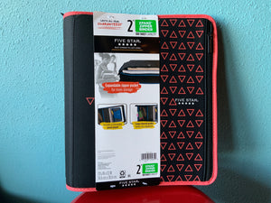 Five Star Xpanz 2" 380 Sheet Round Rings Zipper Binder