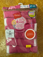 Load image into Gallery viewer, 6 pack Toddler girls briefs