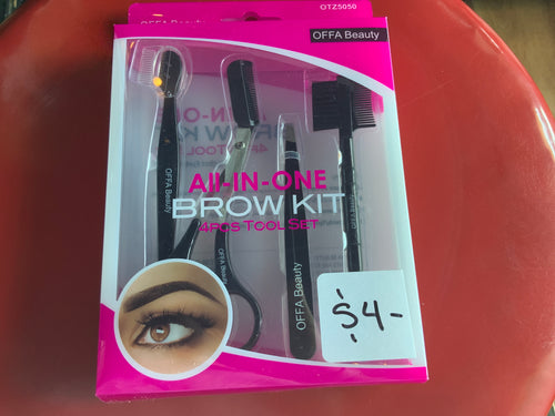 All-in-one Eye brow kit 4pcs tool set