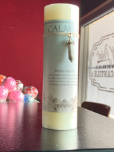 Load image into Gallery viewer, Crystal Energy Pendant Candle: CALMING - WHITE HOWLITE