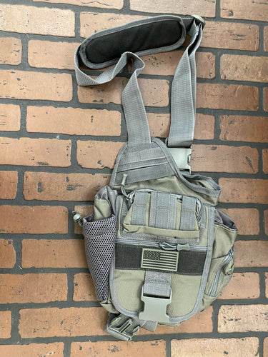 Military Style Shoulder Bag (Gray)