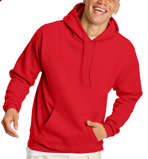 Hanes Mens Hoodie Red
