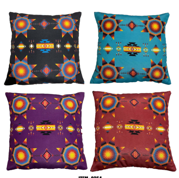 Starburst Design Canvas Cushion (FILLED), 18x18