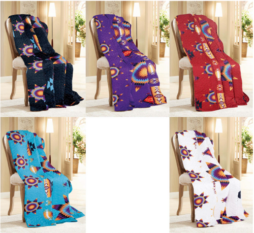 Printed Quilt Throw, 50x60