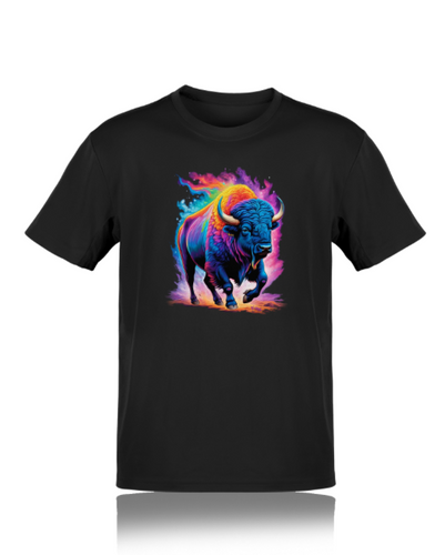 Buffalo, Black T-Shirt, Cotton