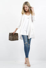 Load image into Gallery viewer, ",....3Q SLEEVE SLOUCHY POCKET OPEN CARDIGAN: BLACK-167488 / XL