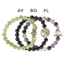 Load image into Gallery viewer, SILVER 8MM INLINE CHARM ENERGY BEAD BRACELETS: TURQUOISE / PAW PRINT