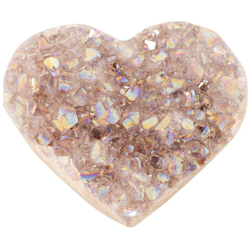 AMETHYST DRUZY HEART-PEARLY