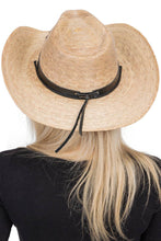 Load image into Gallery viewer, Relaxed Brim Natural Palm Straw Cowboy Hat