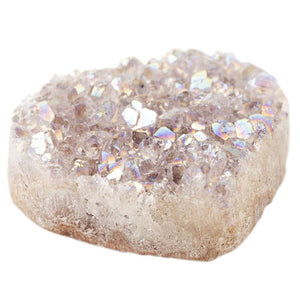 AMETHYST DRUZY HEART-PEARLY