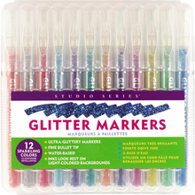 Load image into Gallery viewer, Studio Series Glitter Markers (Set of 12)