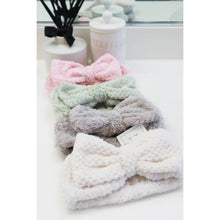Load image into Gallery viewer, Waffle Texture Premium Bow Spa Headband: MIX COLOR