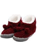 Load image into Gallery viewer, Youths Fuzzy Shearling Moccasin Slipper Boots: ASSORTED / ASSORTED