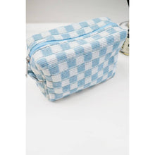 Load image into Gallery viewer, Checkered Knitted Cosmetic Bag: LAVENDER