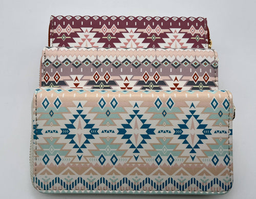 Zipper Wallet Native Design: Zipper Wallet Native Design- Aztec