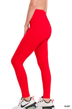 Load image into Gallery viewer, ',...._Premium Microfiber Full Length Leggings: BLACK-156486 / M